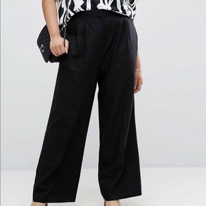 ASOS Curve wide leg linen pants